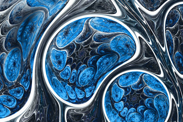 istock Fantasy colorful chaotic fractal texture. 1125287429