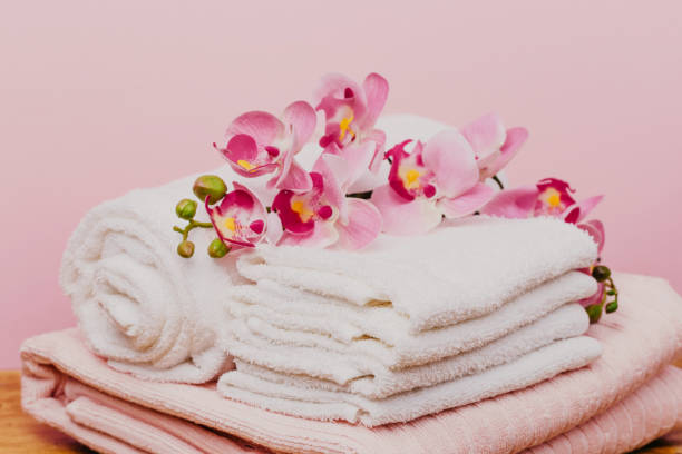 istock Spa still life with orchid flower and towels - Image 1125288232