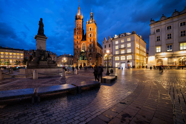 istock Krakow Old Town Square At Dusk 1125291406