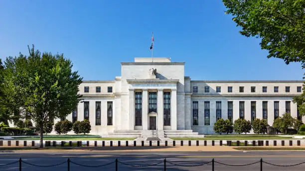 Photo of Federal reserve building, the headquater of Federal reserve bank.