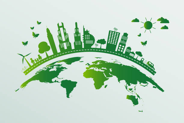 istock Ecology.Green cities help the world with eco-friendly concept ideas.vector illustration 1125293001