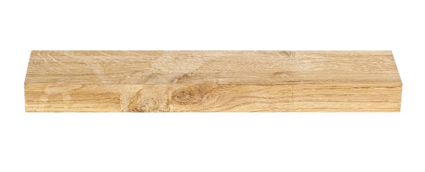 istock Wooden plank isolated on white background 1125294601