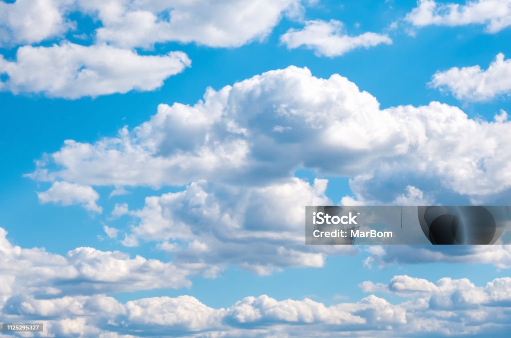 Blue sky with white clouds nature background Sky Stock Photo