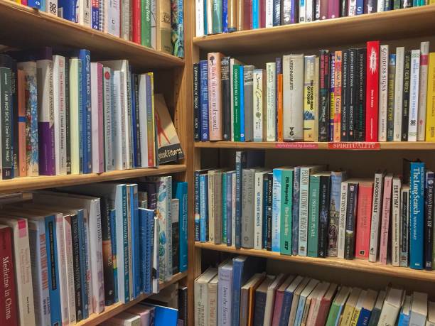 istock Wooden shelves Book Corner 1125295572
