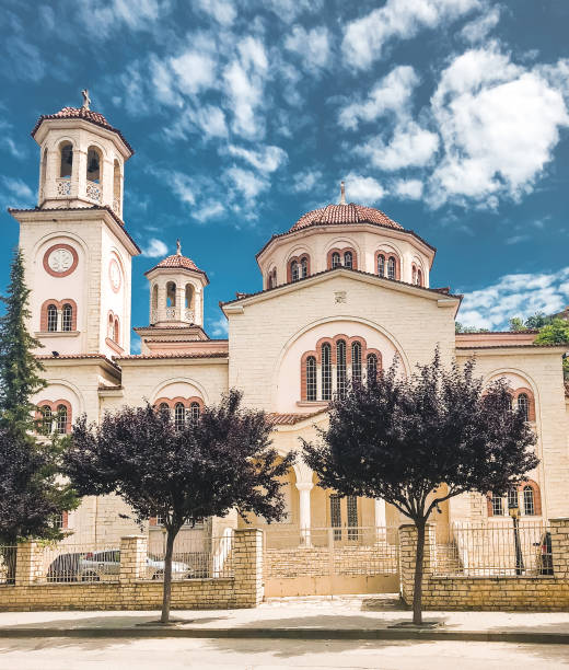 Travel to Albania Berat, Albania- June 2018: Saint Dymitr, the Orthodox cathedral in Berat. The main temple of the metropolis of Berat berat stock pictures, royalty-free photos & images