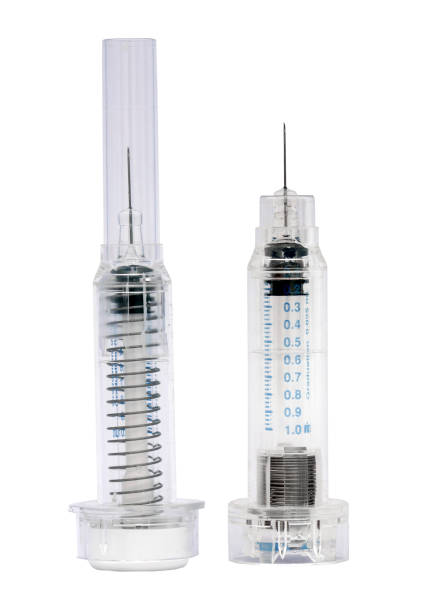 two medical needels isolated two medical needels isolated on white needels stock pictures, royalty-free photos & images