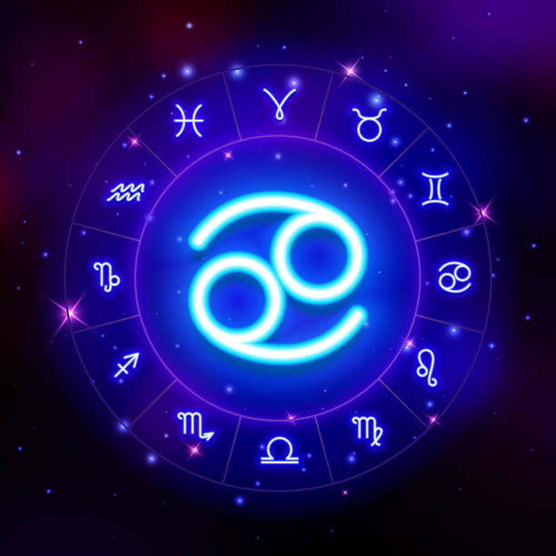 istock Cancer zodiac sign, horoscope symbol, vector illustration 1125305403