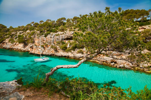 istock the yacht in azure sea 1125316596