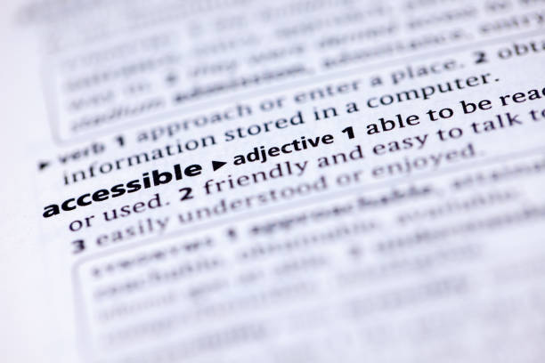 istock Close up to the dictionary definition of word Accessible 1125317171