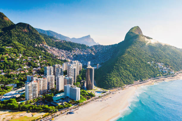vista aérea são conrado - urban scene brazil architecture next to fotografías e imágenes de stock
