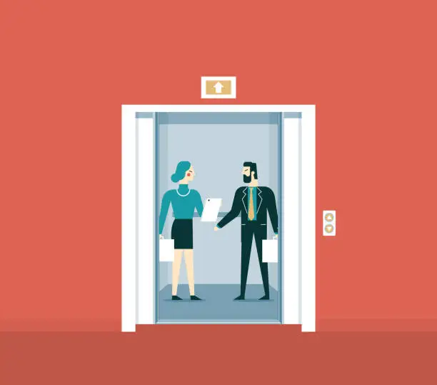 Vector illustration of Elevator Talk