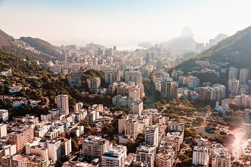 Aerial view of Botafogo disctrict at Rio de Janeiro