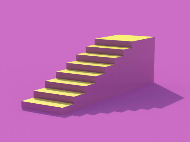 istock Rising arrow on staircase, increasing business. 3D 1125318567