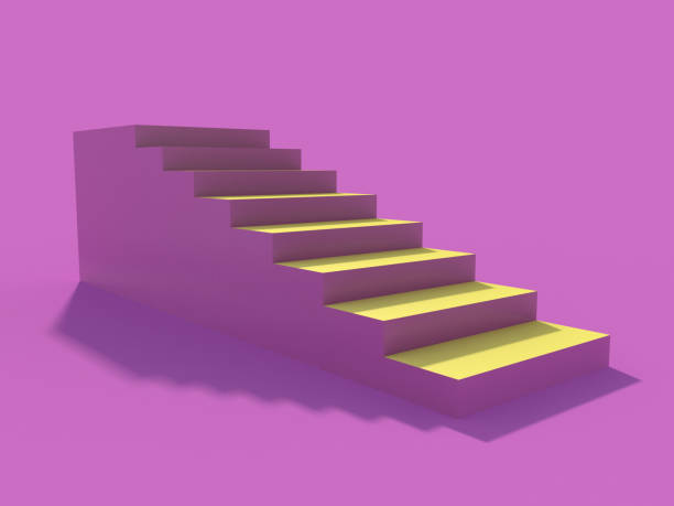 istock Rising arrow on staircase, increasing business. 3D 1125318576