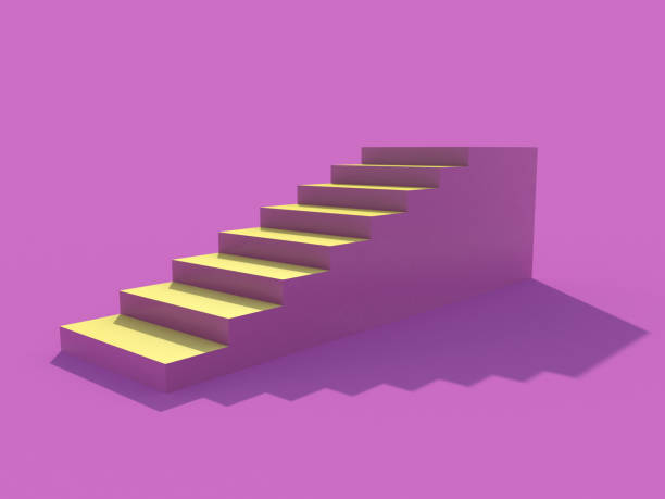 istock Rising arrow on staircase, increasing business. 3D 1125318578