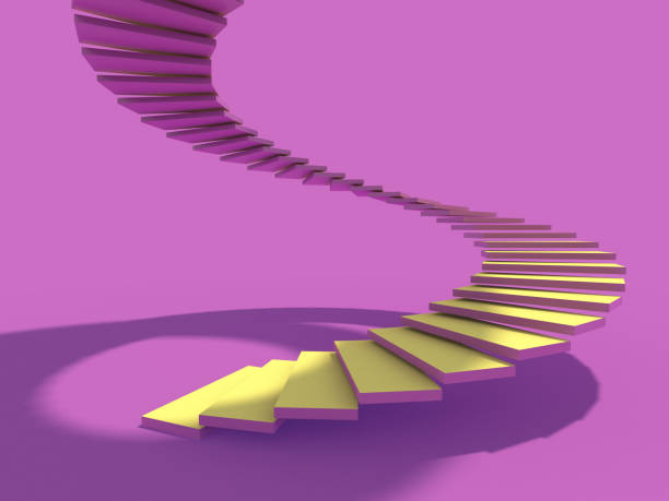 istock Rising arrow on staircase, increasing business. 3D 1125318583