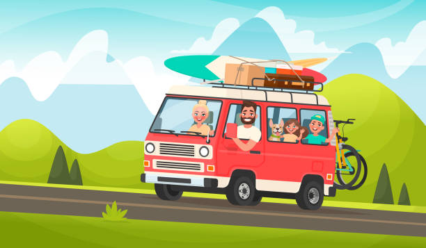 38 Cartoon Of The Tourist Bus Stock Photos, Pictures & Royalty-Free Images  - iStock
