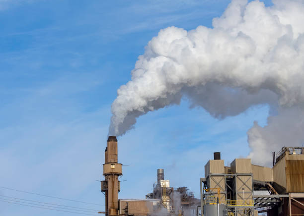 istock Steam from the chimneys on a cold winter day 1125331637