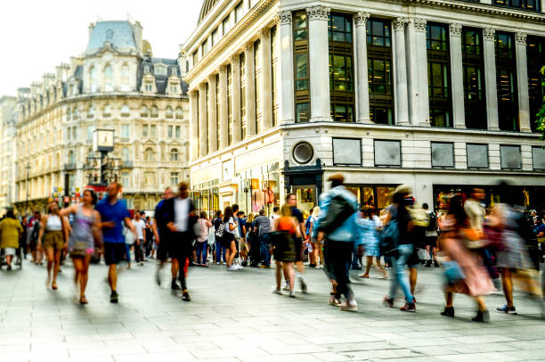 istock Motion blurred London west end street scene 1125332764