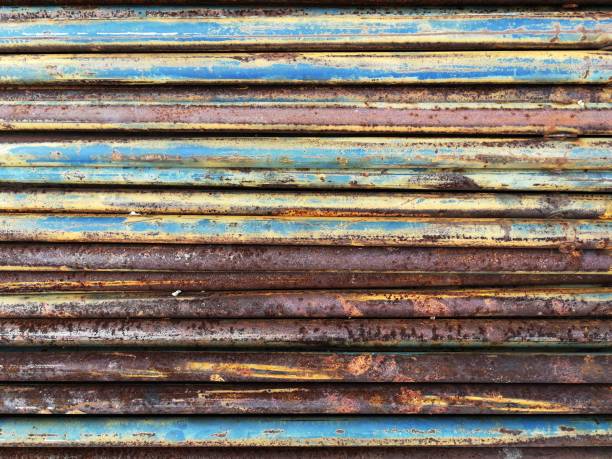 istock rusty on equipment of old scaffold for background 1125335168