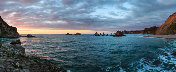istock Gueirua beach at evening. Asturias, Spain. 1125336080