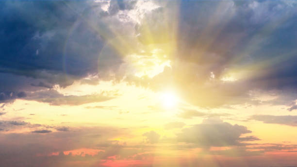 istock Beautiful summer sunset with a cloudy sky 1125337415