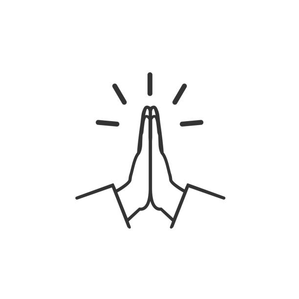 ÐÐµÑÐ°ÑÑ Vector folded hands icon pleading emoji stock illustrations