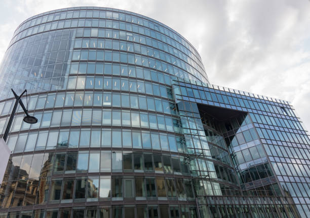 Glazed oval office building in Brussels, Belgium