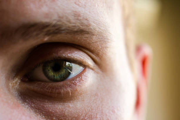 istock close-up of a man's eye with a green iris 1125340473