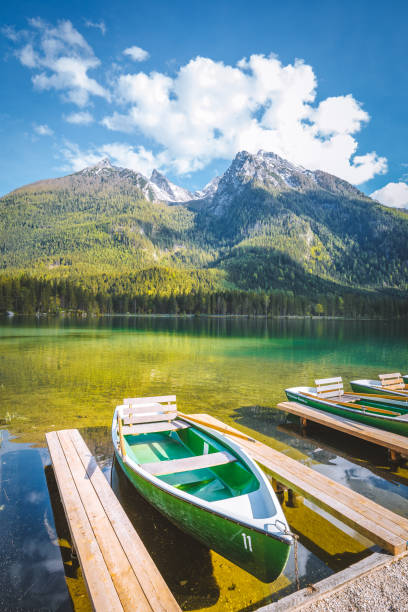 istock Boats at Hintersee lake in summer, Bavaria, Germany 1125344923