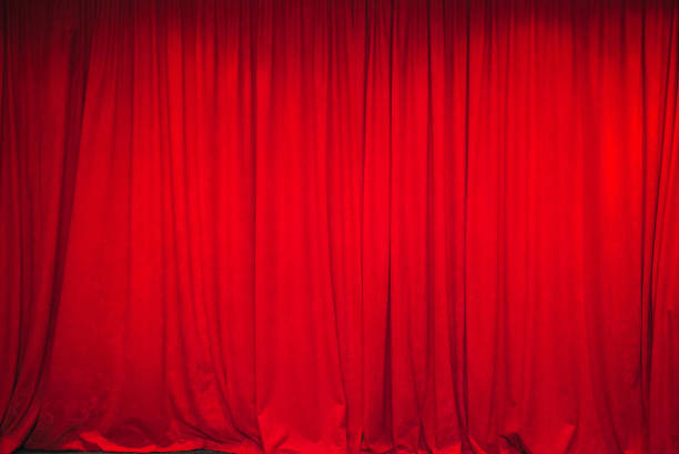 istock Red curtain in theater on stage. 1125346720