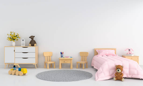 istock Children room interior for mockup, 3D rendering 1125349095