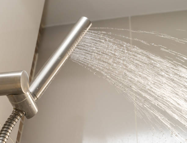 istock Shower Head and Shower Hose stainless steel push smooth water flow 1125351406