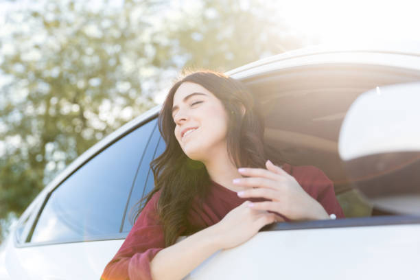 istock Happy Woman On Road Trip During Summer Vacation 1125351504