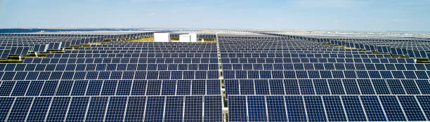 istock Solar photovoltaic panels in sunny sunlight 1125352430
