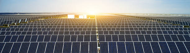 istock Solar photovoltaic panels in sunny sunlight 1125352432