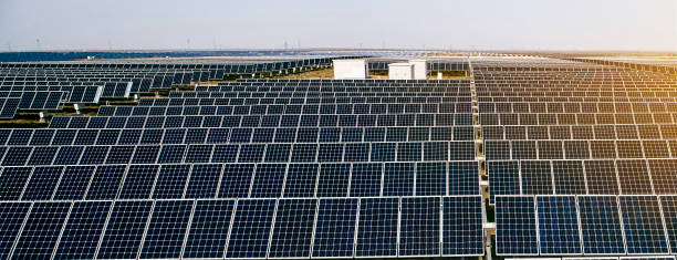 istock Solar photovoltaic panels in sunny sunlight 1125352440