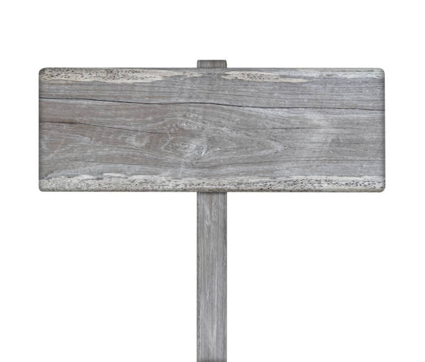 istock wooden sign on white background with clipping path 1125352566