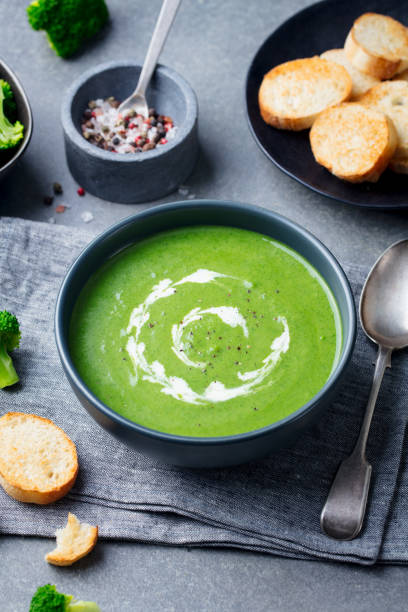 istock Broccoli cream soup in a bowl 1125357734