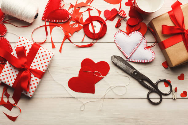 istock Valentine day handmade scrapbooking background 1125359660