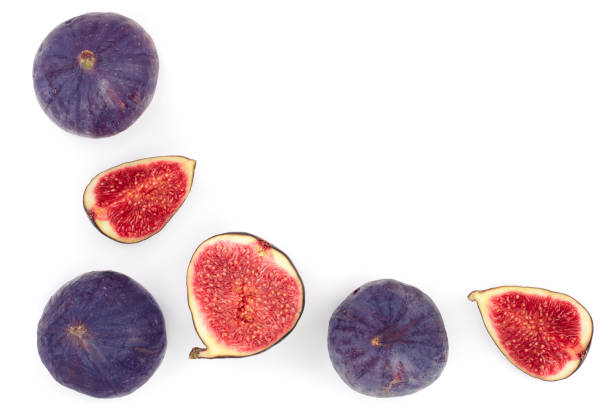 istock fig fruits isolated on white background with copy space for your text. Top view. Flat lay pattern 1125362865