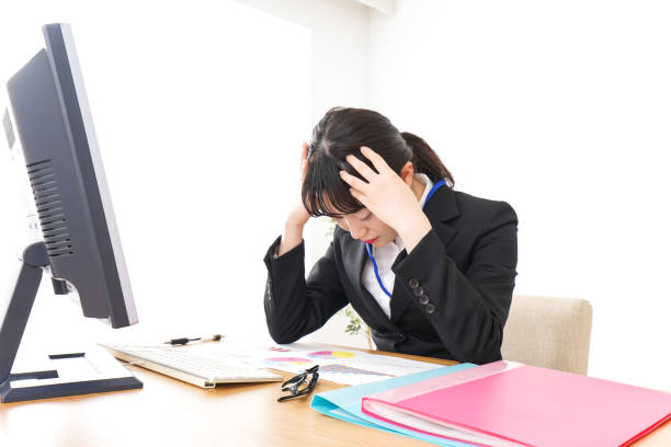 istock Young Business Woman overworked 1125363084