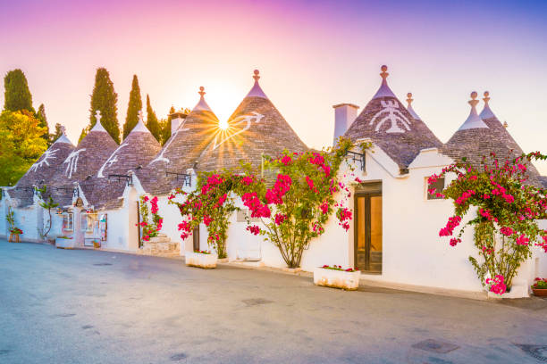 Trulli houses in Alberobello Trulli houses in Alberobello city, Apulia, Italy. alberobello stock pictures, royalty-free photos & images