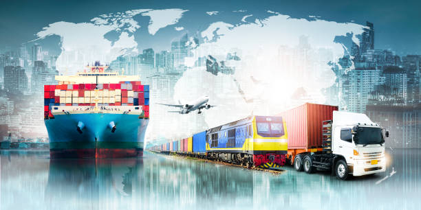 istock Global business logistics import export background and container cargo freight ship transport concept 1125364931