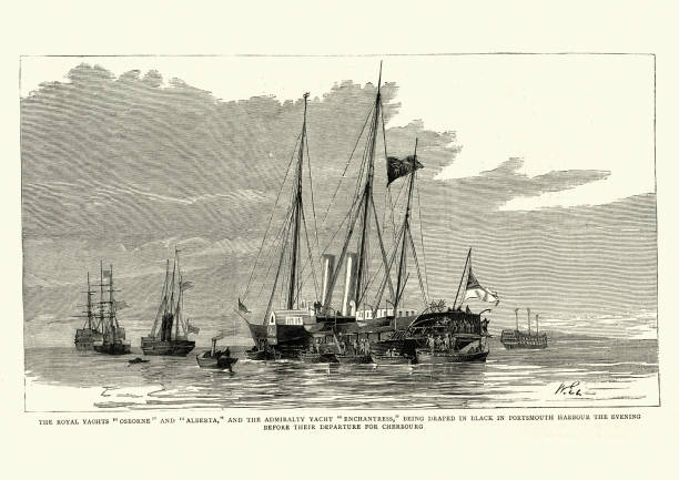istock Royal Yachts Osbourne and Alberta, Portsmouth harbour, 1884 1125365375