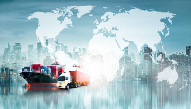 istock Global business logistics import export background and container cargo freight ship transport concept 1125365820