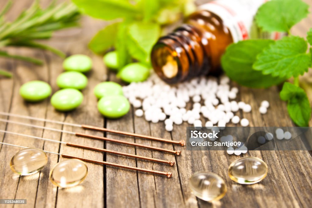 Natural healing alternative medicine Natural healing alternative medicine close up Alternative Medicine Stock Photo