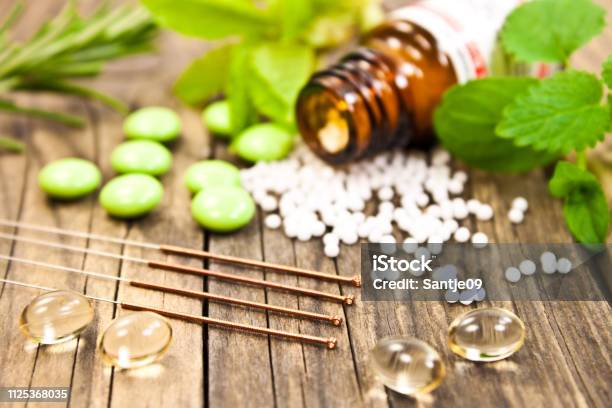 Natural Healing Alternative Medicine Stock Photo - Download Image Now - Alternative Medicine, Acupuncture, Homeopathic Medicine