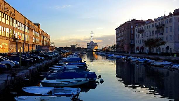 istock Sunset at city Rijeka 1125369622
