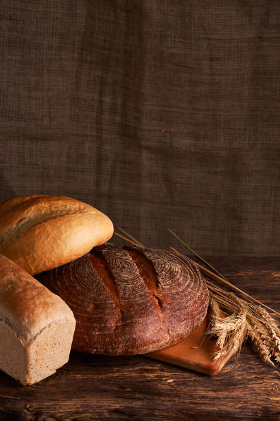istock Fresh homemade bread. Crisp. Bread at leaven. Unleavened bread. dietary bread 1125370234
